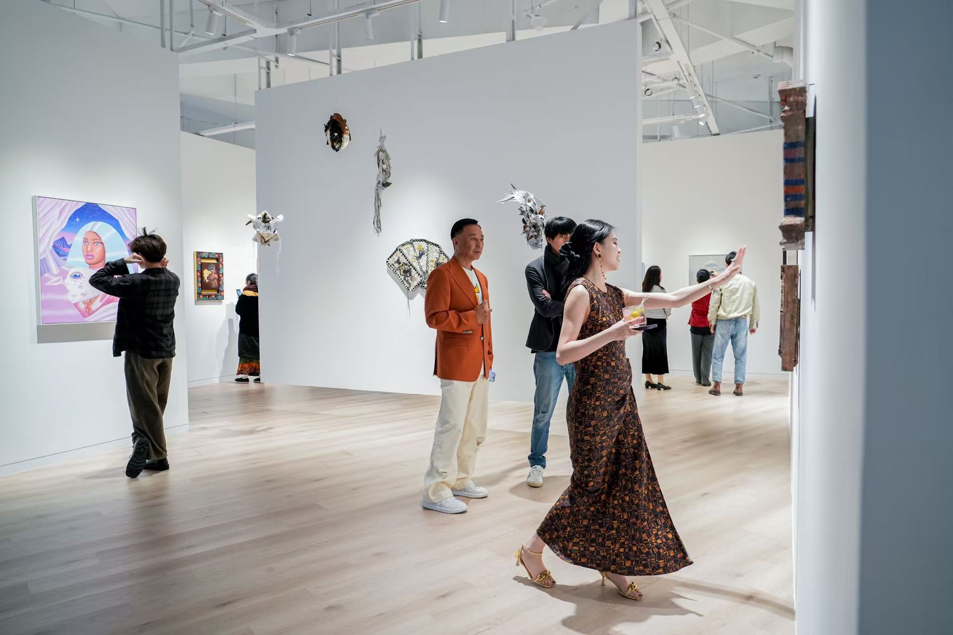Ziyan Xu in an exhibition space